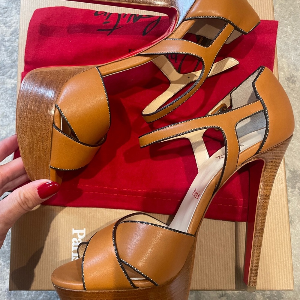 Christian Louboutin Cognac Colored Heels